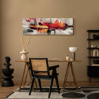 Colourful Abstract Installation Narrow Canvas Print