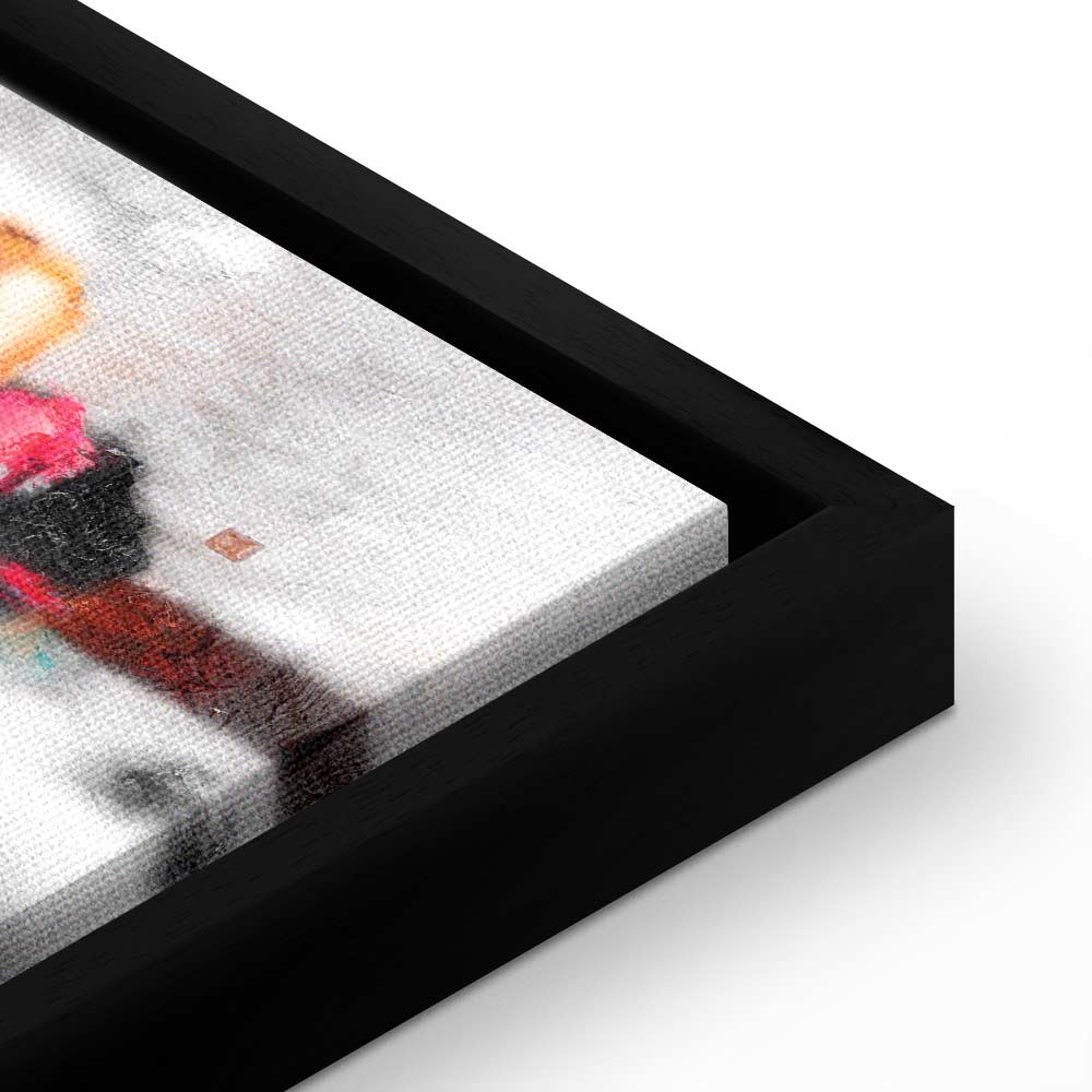 Colourful Abstract Installation Narrow Canvas Print