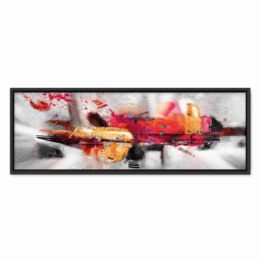 Colourful Abstract Installation Narrow Canvas Print
