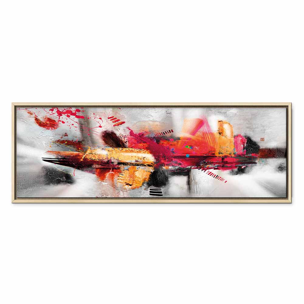 Colourful Abstract Installation Narrow Canvas Print
