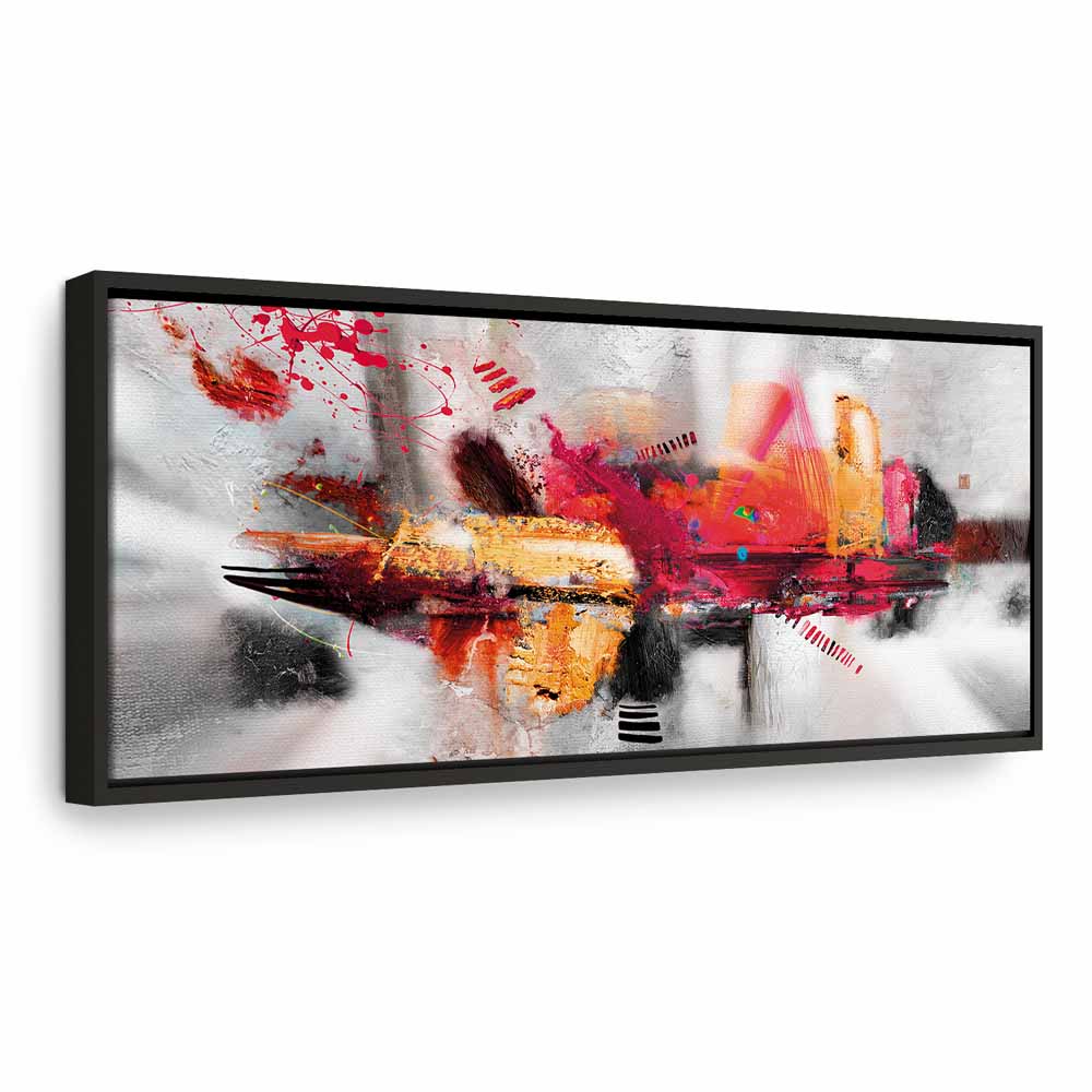 Colourful Abstract Installation Narrow Canvas Print