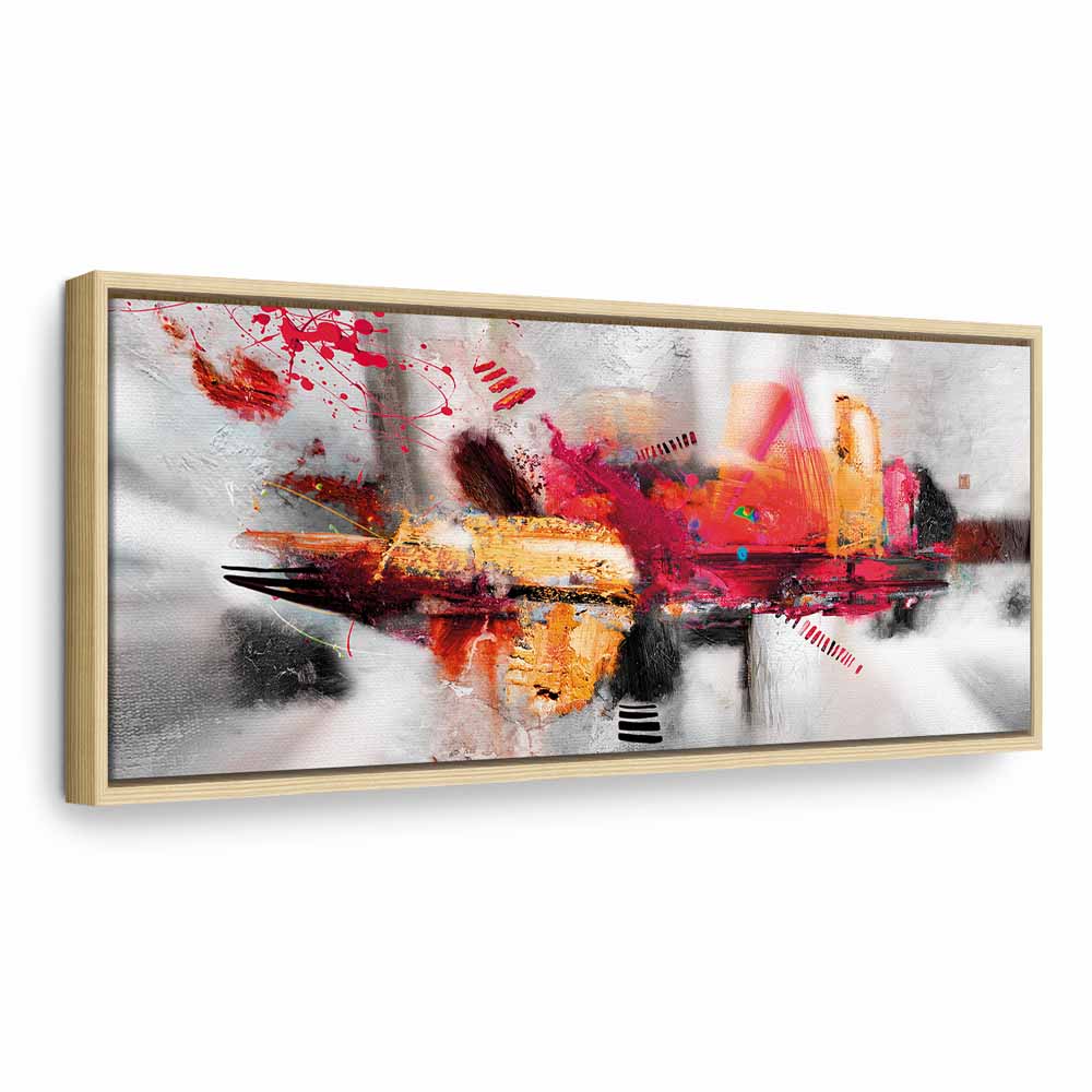 Colourful Abstract Installation Narrow Canvas Print