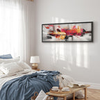 Colourful Abstract Installation Narrow Canvas Print