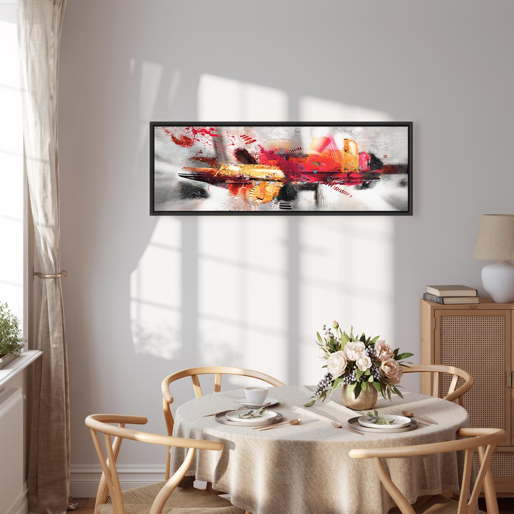 Colourful Abstract Installation Narrow Canvas Print