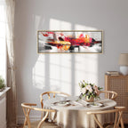 Colourful Abstract Installation Narrow Canvas Print