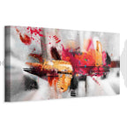 Colourful Abstract Installation Narrow Canvas Print