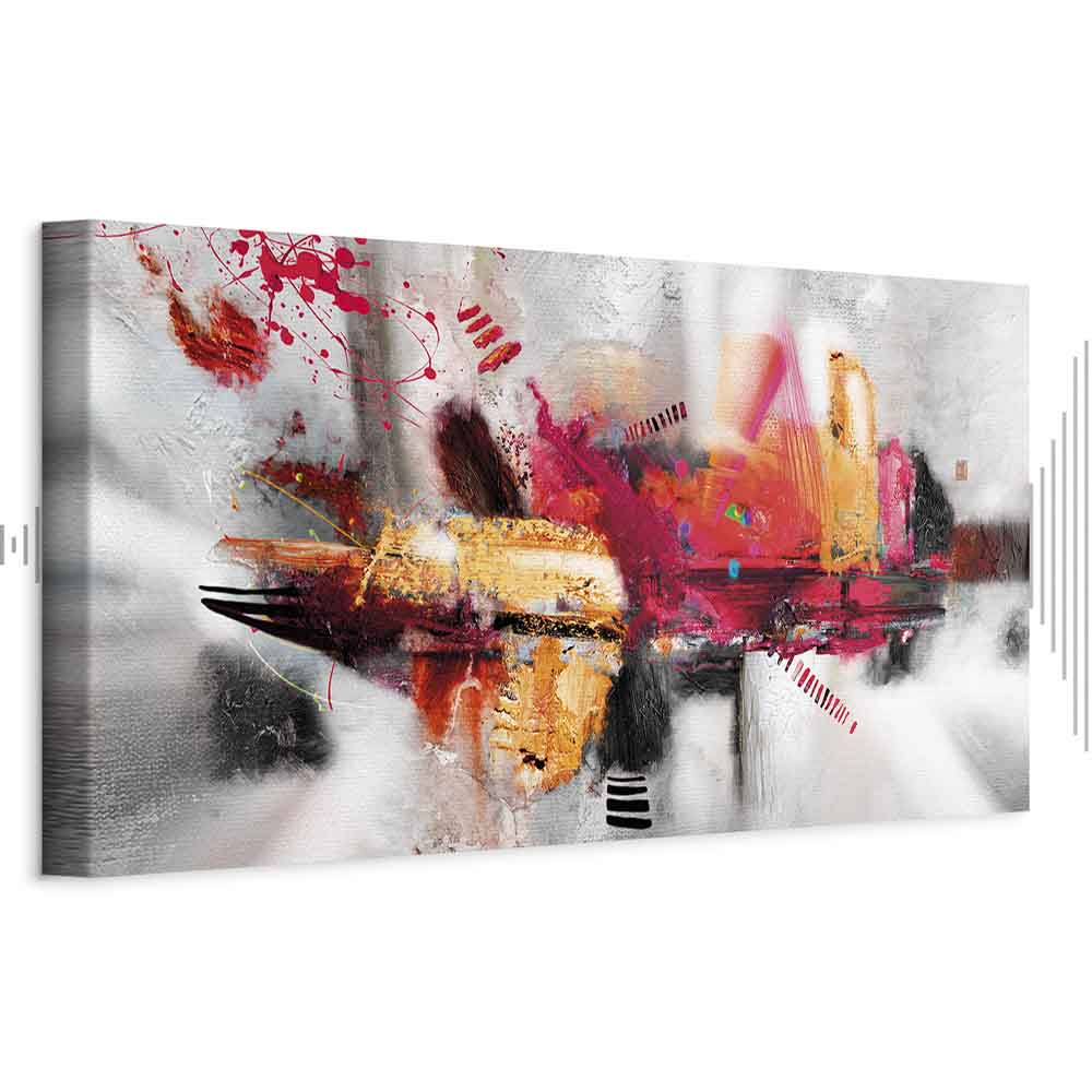 Colourful Abstract Installation Narrow Canvas Print
