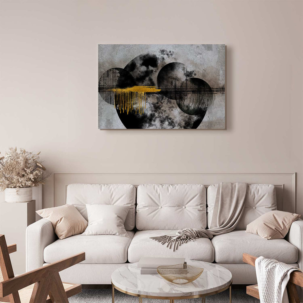 Noble Moon Abstract Texture Canvas Print