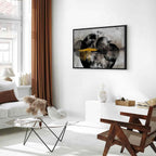 Noble Moon Abstract Texture Canvas Print