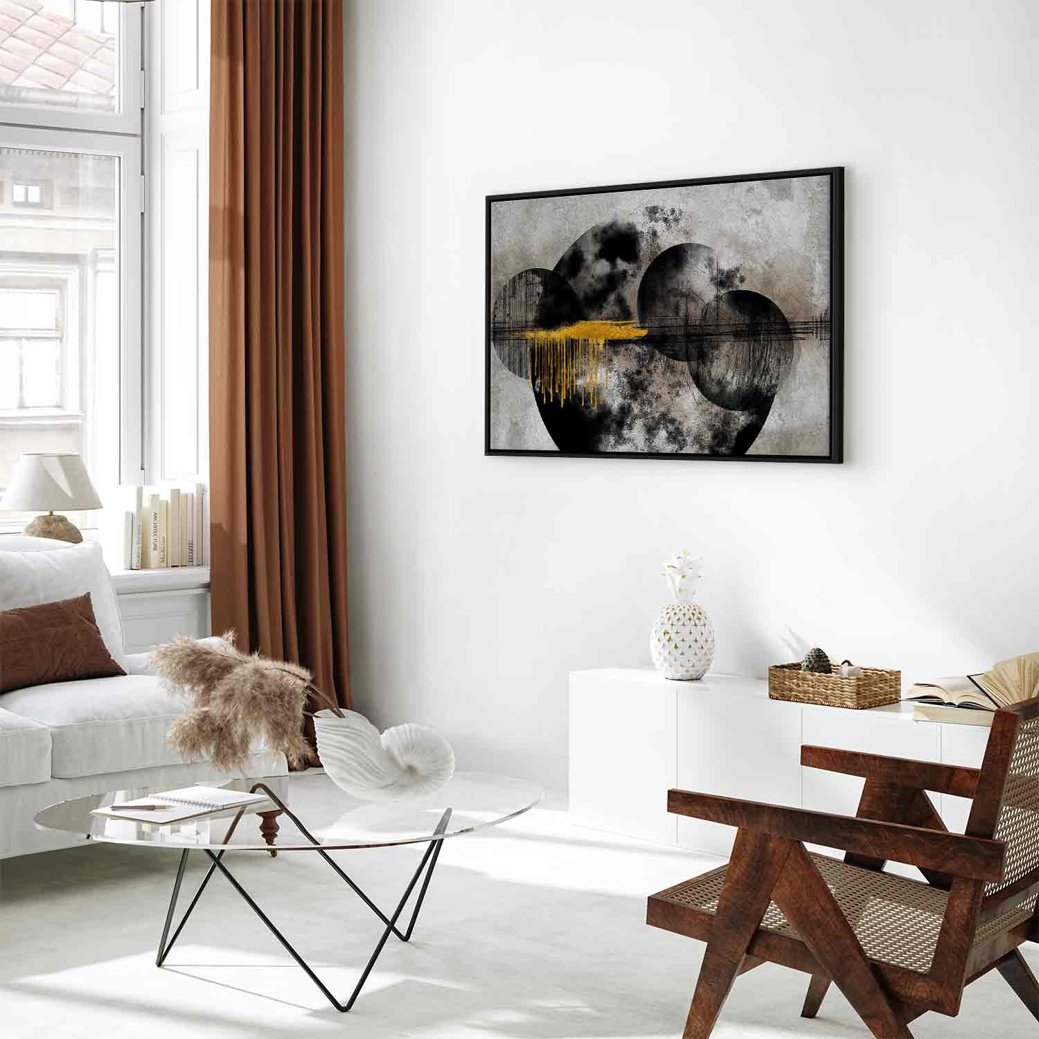 Noble Moon Abstract Texture Canvas Print