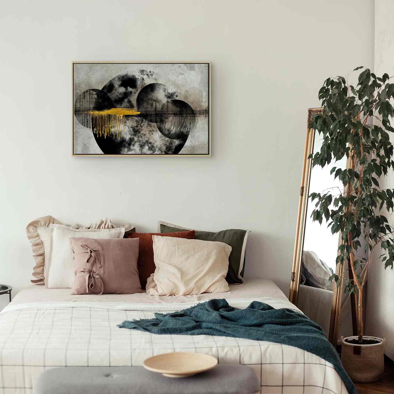 Noble Moon Abstract Texture Canvas Print