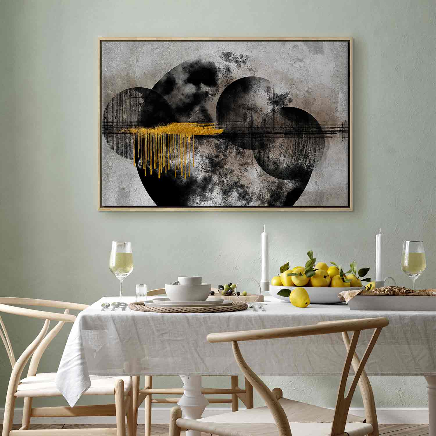 Noble Moon Abstract Texture Canvas Print
