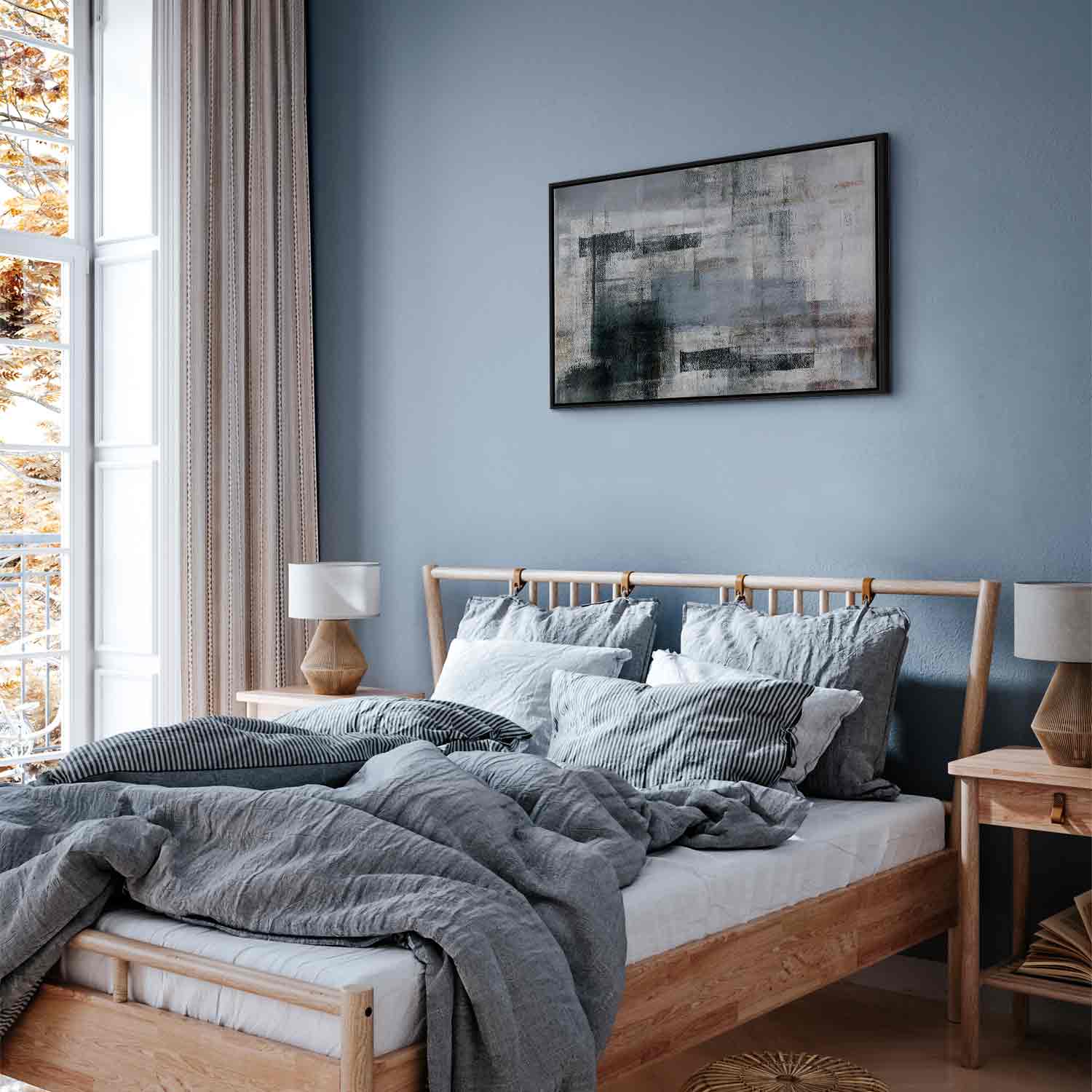 Spring Awakening Abstract Texture Wide Canvas Print