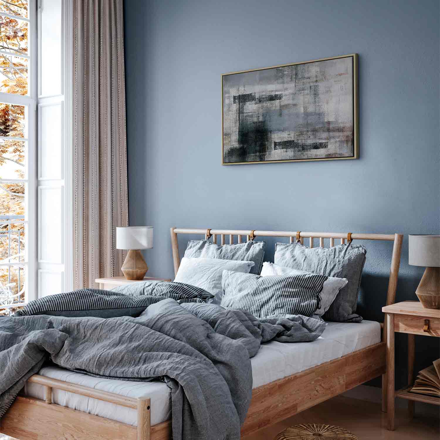 Spring Awakening Abstract Texture Wide Canvas Print