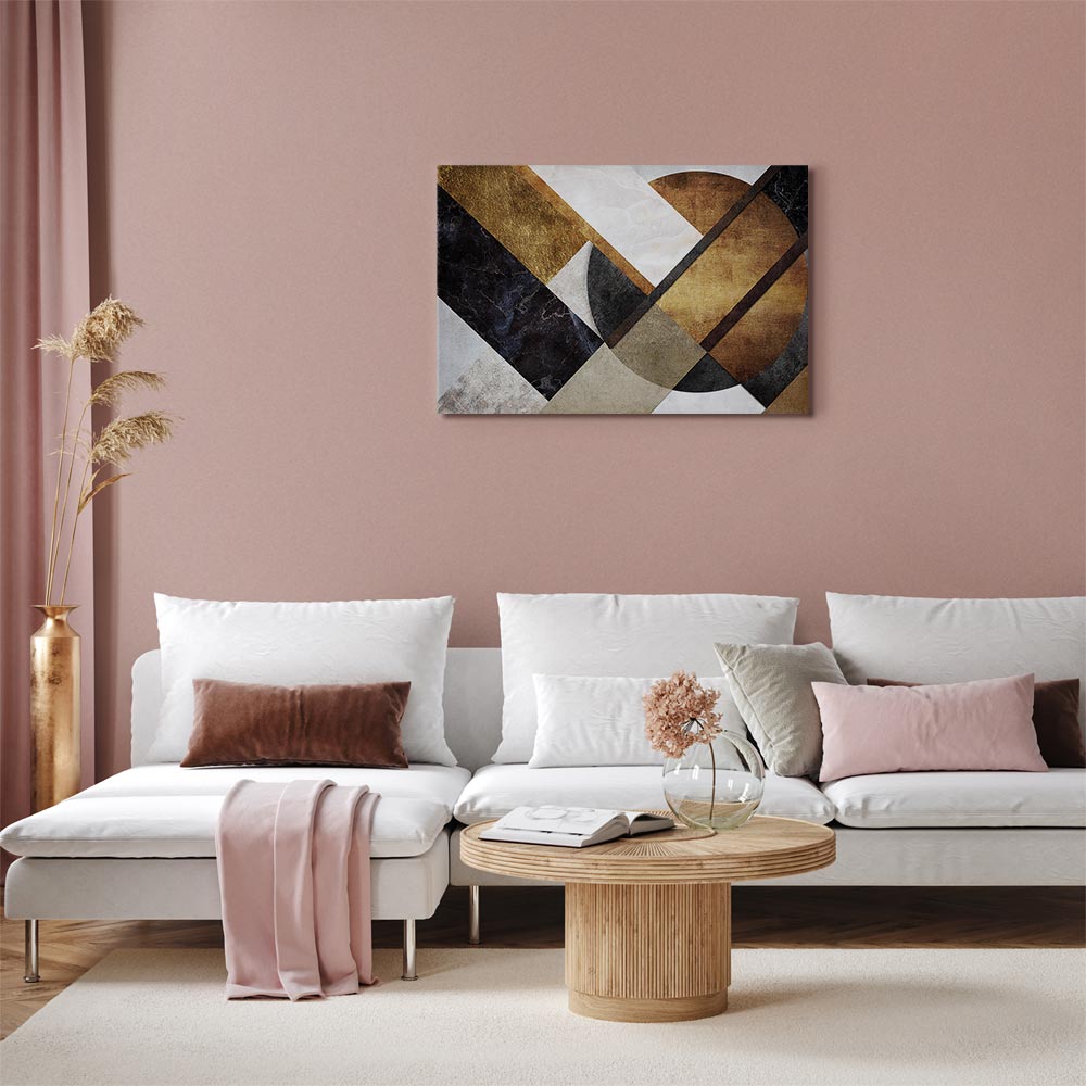 Abstract Geometric Road Texture Canvas Print