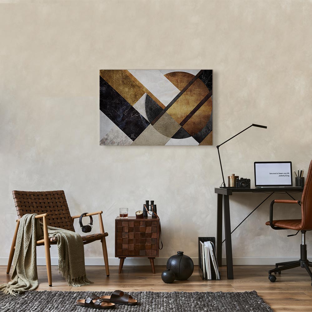 Abstract Geometric Road Texture Canvas Print