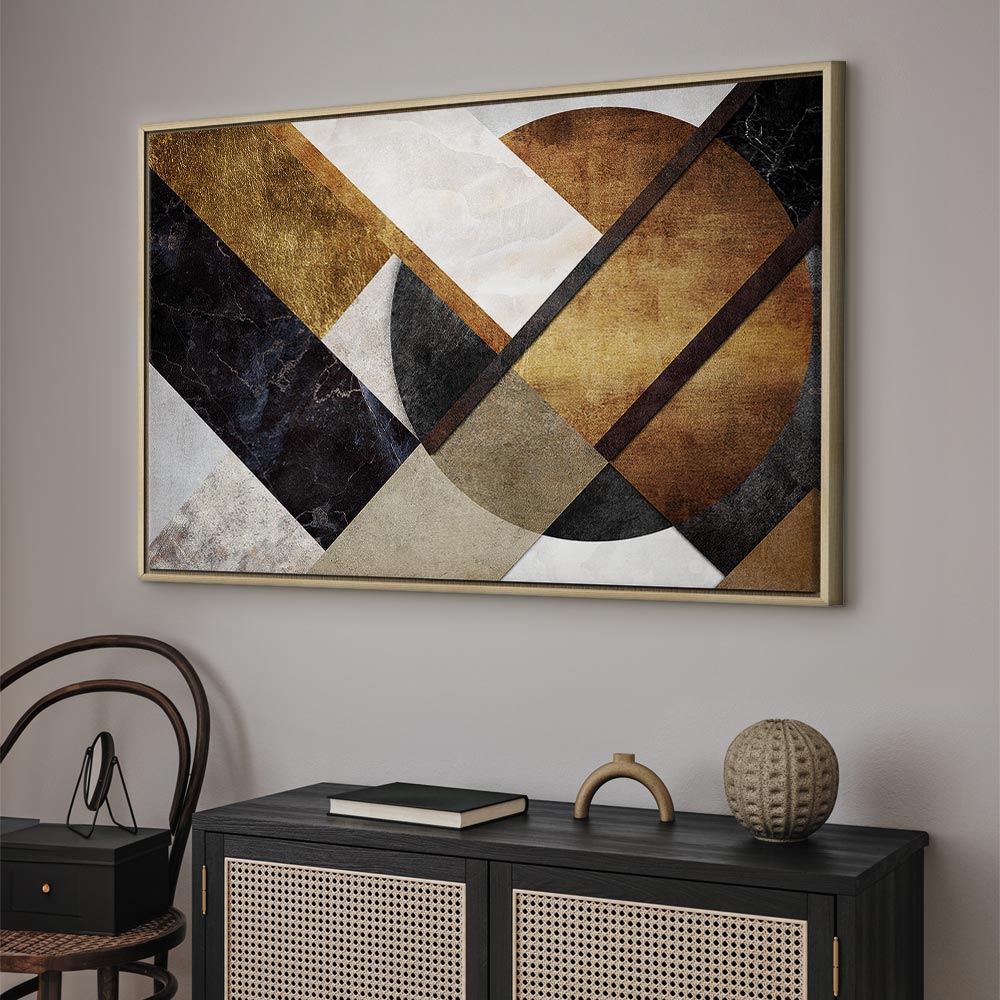 Abstract Geometric Road Texture Canvas Print