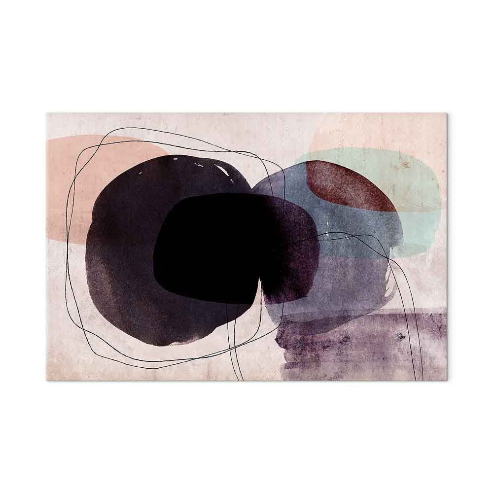 Colorful Watercolour Abstract Wide Canvas Print