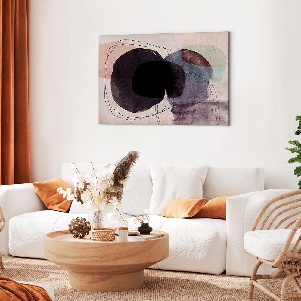 Colorful Watercolour Abstract Wide Canvas Print