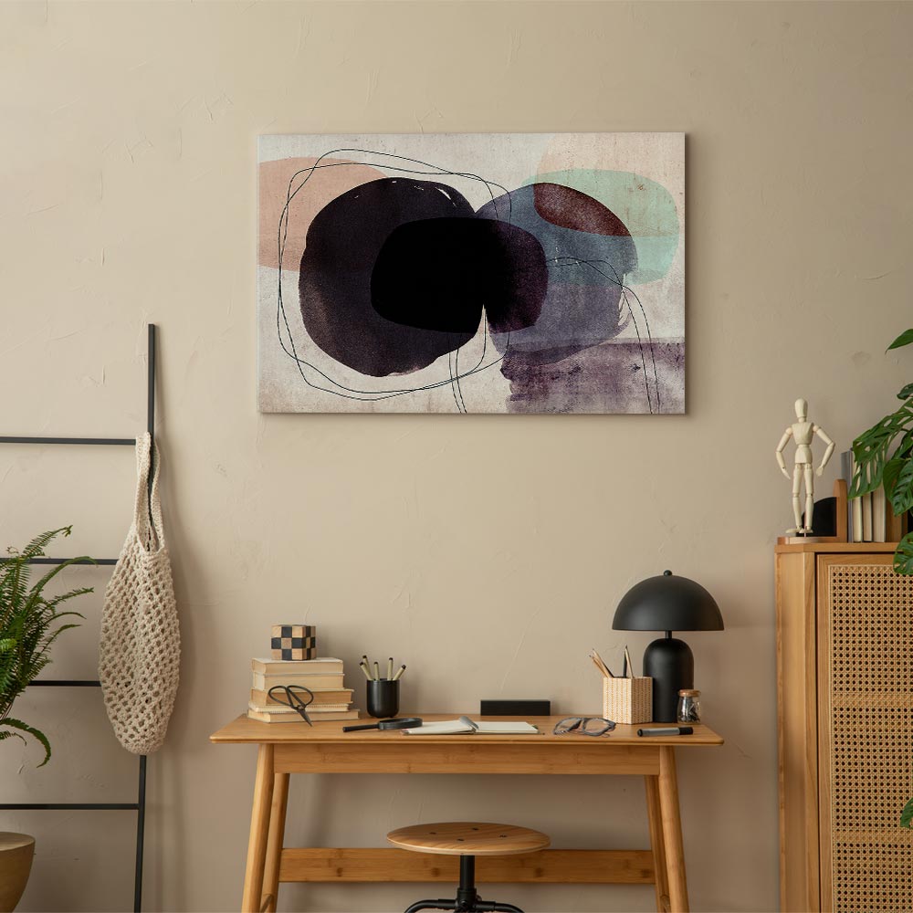 Colorful Watercolour Abstract Wide Canvas Print