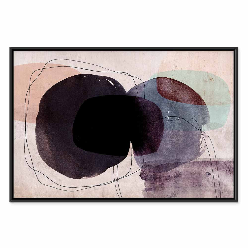 Colorful Watercolour Abstract Wide Canvas Print