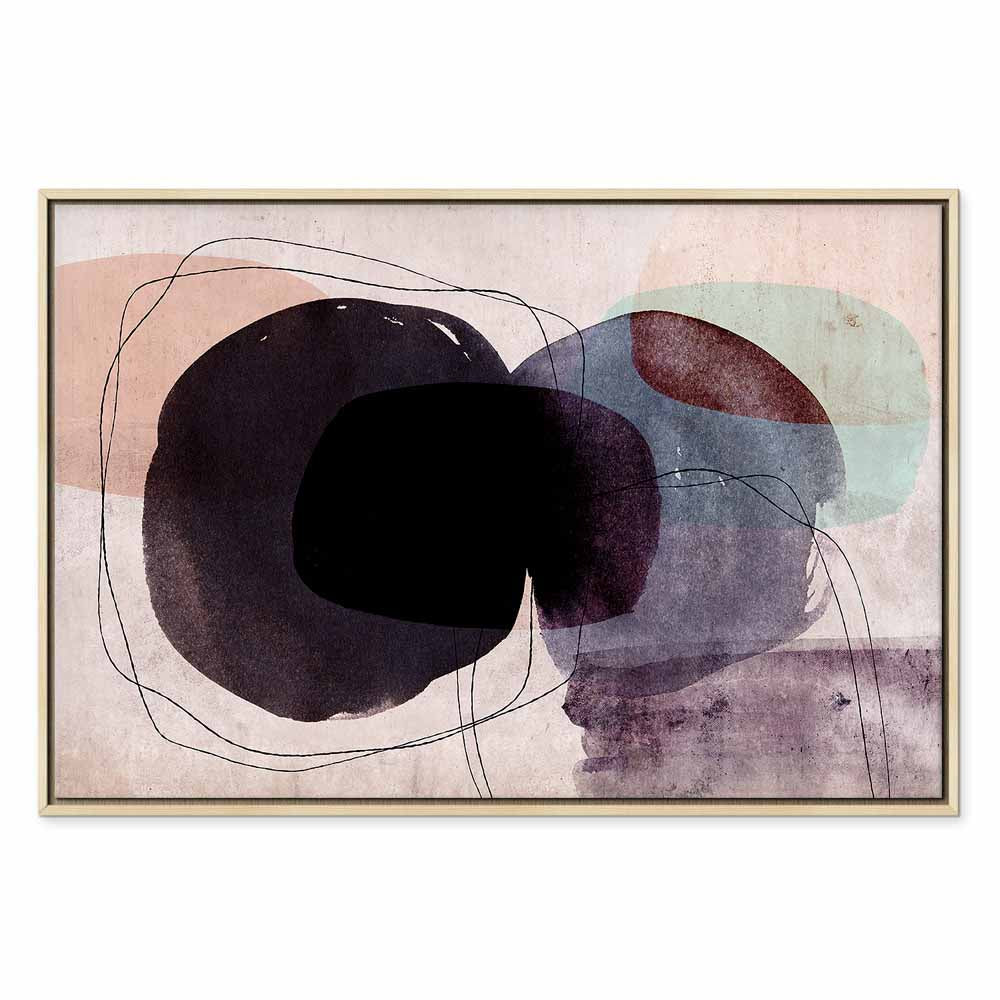 Colorful Watercolour Abstract Wide Canvas Print