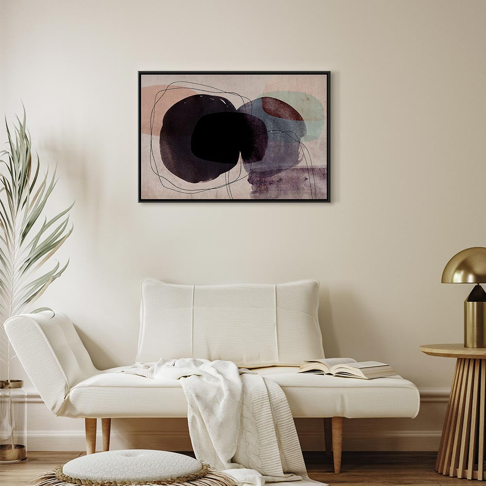 Colorful Watercolour Abstract Wide Canvas Print