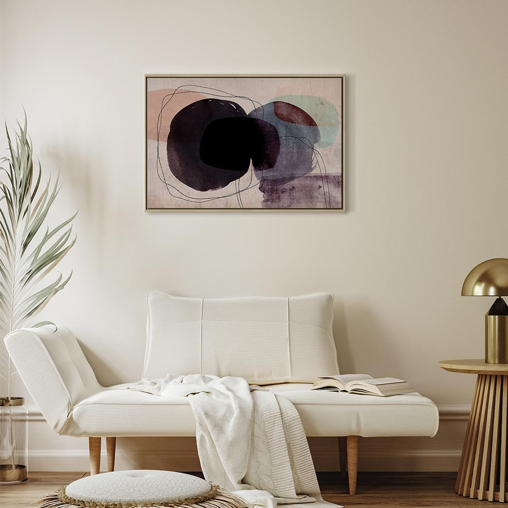 Colorful Watercolour Abstract Wide Canvas Print