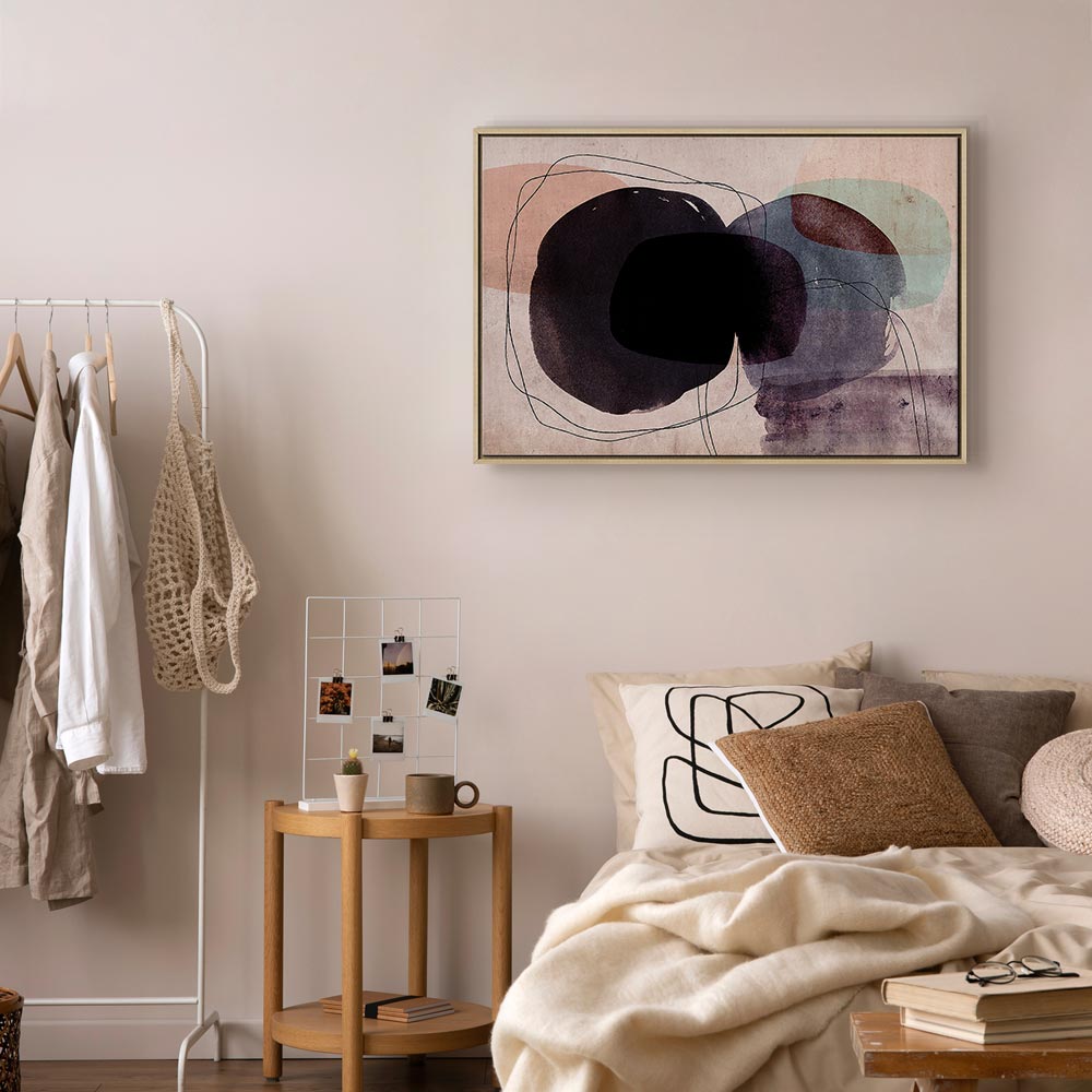 Colorful Watercolour Abstract Wide Canvas Print