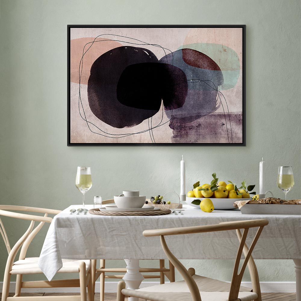 Colorful Watercolour Abstract Wide Canvas Print