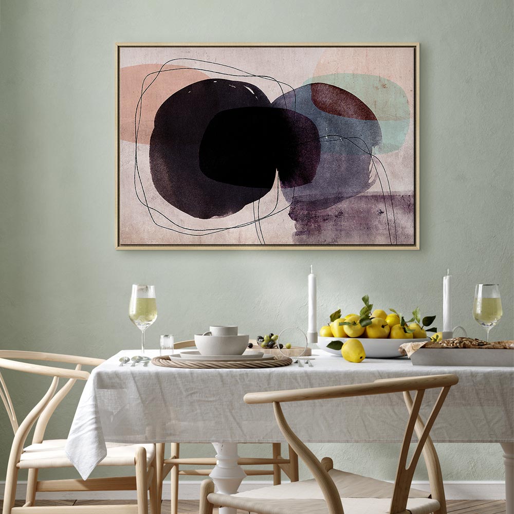 Colorful Watercolour Abstract Wide Canvas Print