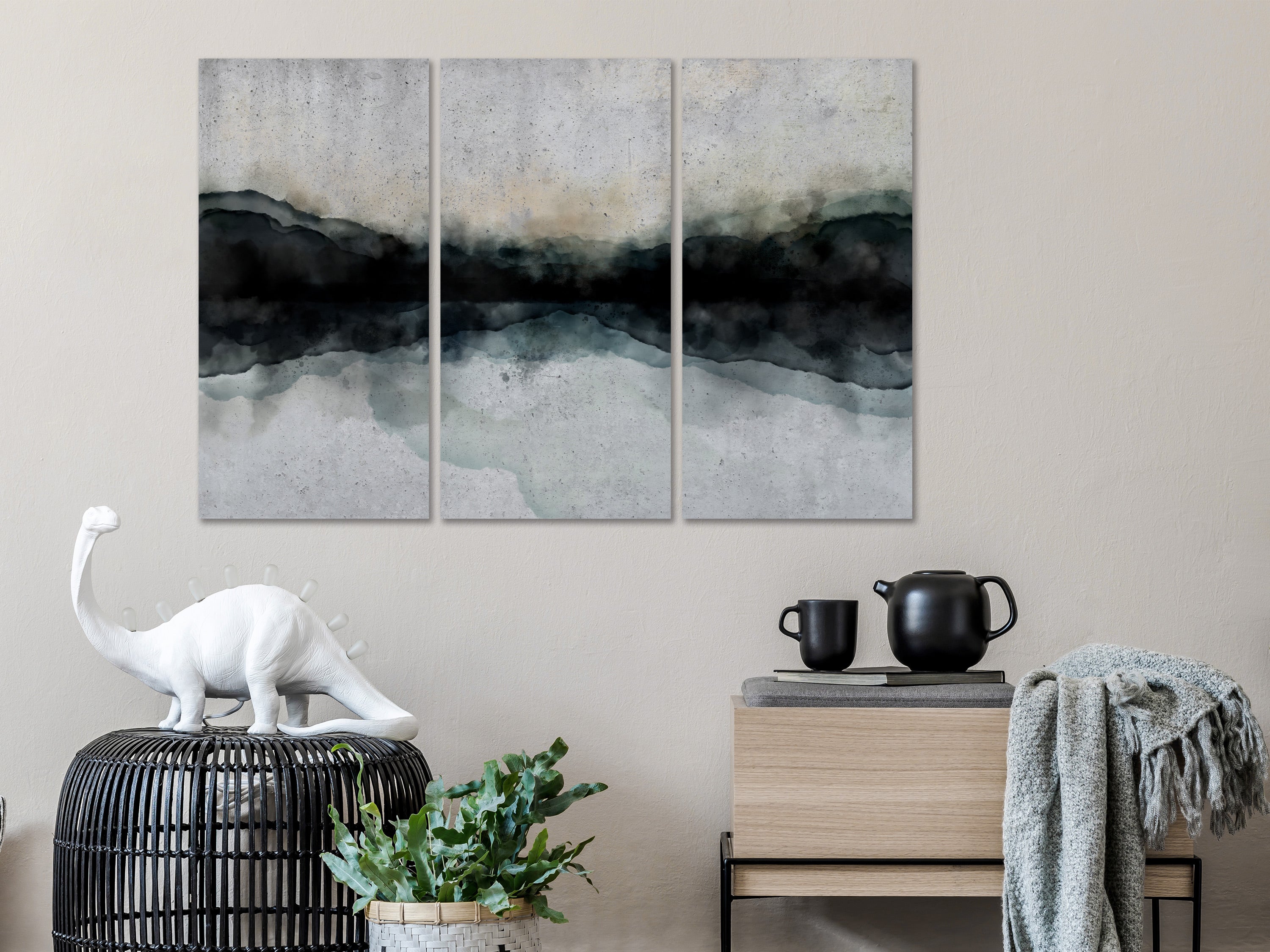 Canvas Print Mountain Surface Lake Abstract Art