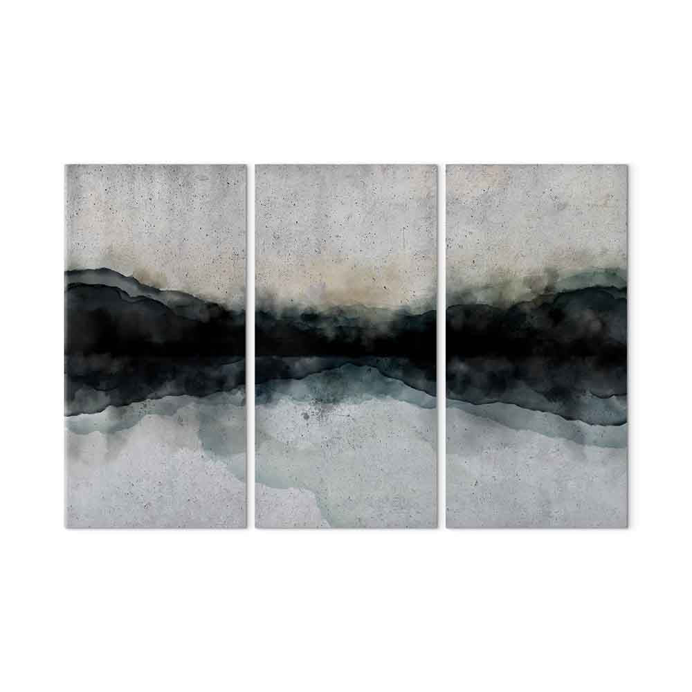 Mountain Lake Surface Abstract 3-Part Canvas Prints