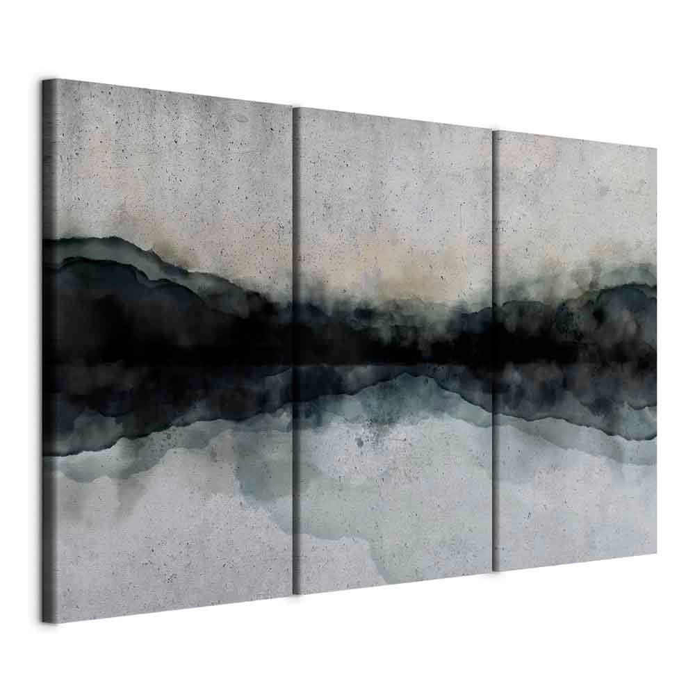 Mountain Lake Surface Abstract 3-Part Canvas Prints