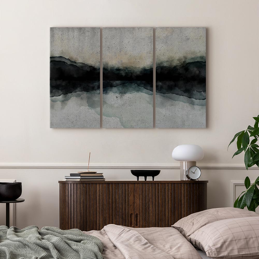 Mountain Lake Surface Abstract 3-Part Canvas Prints