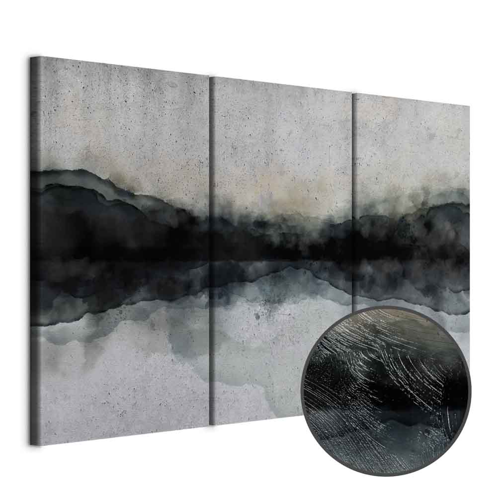 Mountain Lake Surface Abstract 3-Part Canvas Prints