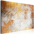 Golden Modernism Canvas Print with Abstract Design