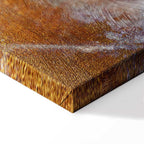 Golden Geometric Abstract Wide Canvas Print