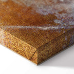 Golden Geometric Abstract Wide Canvas Print