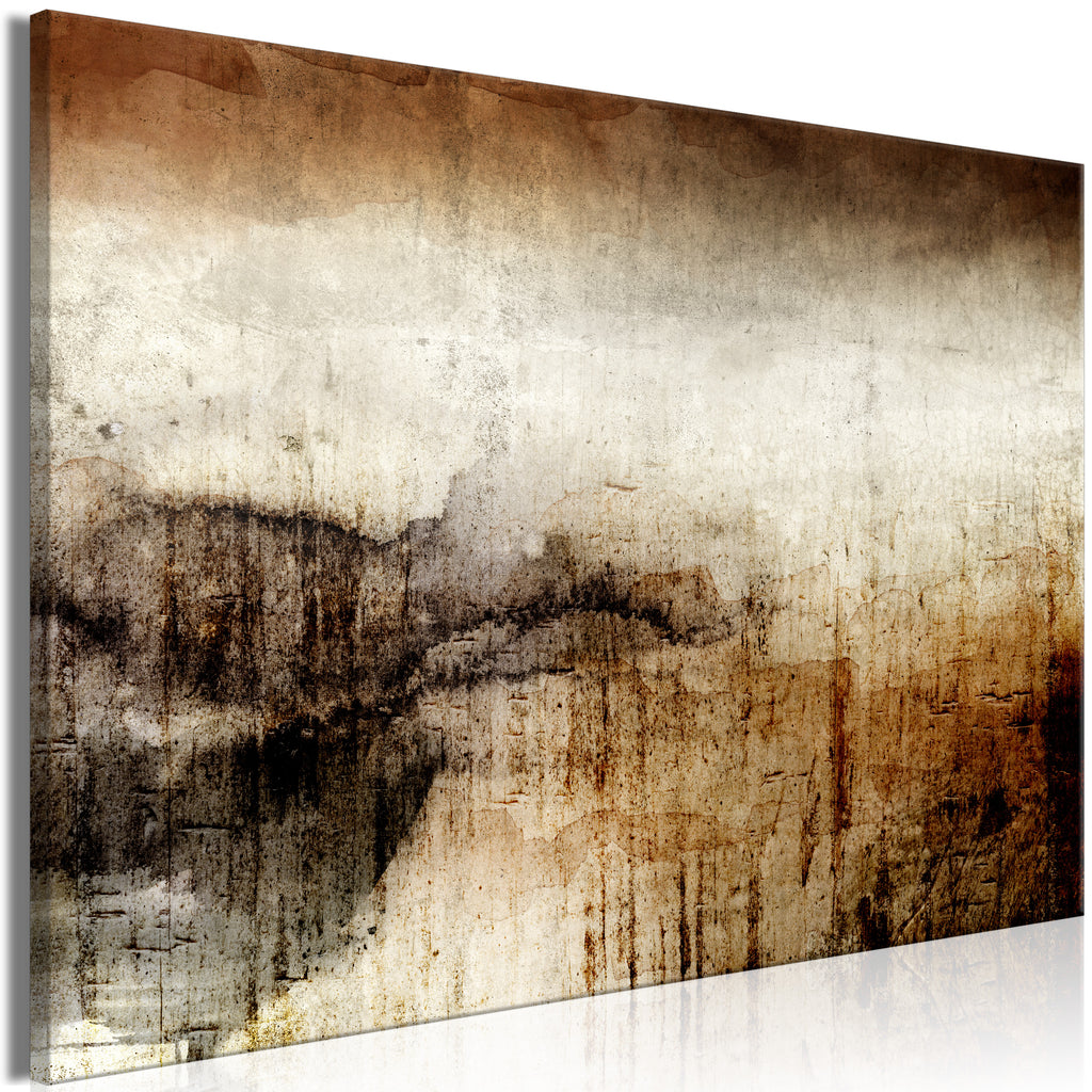 Canvas Print with Abstract Damp Colors Design