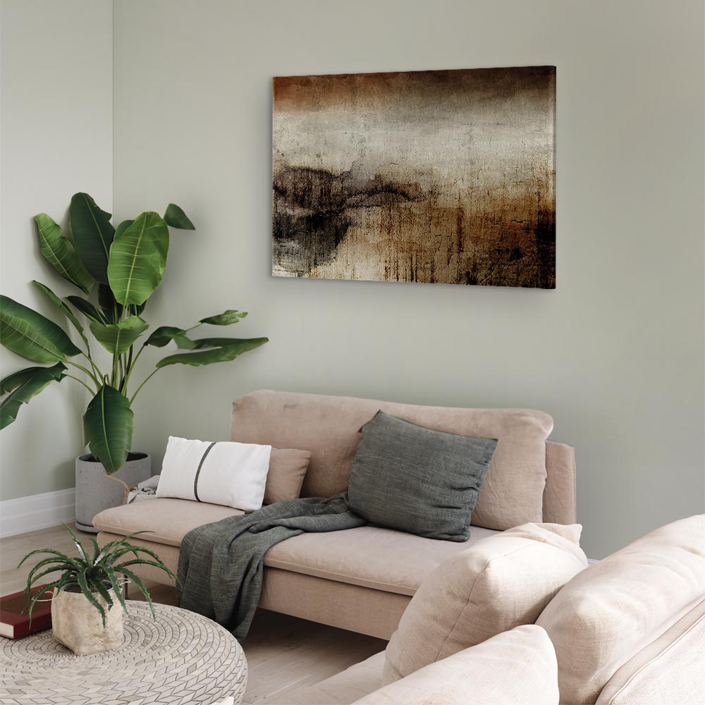 Damp Abstract Texture Wide Canvas Print