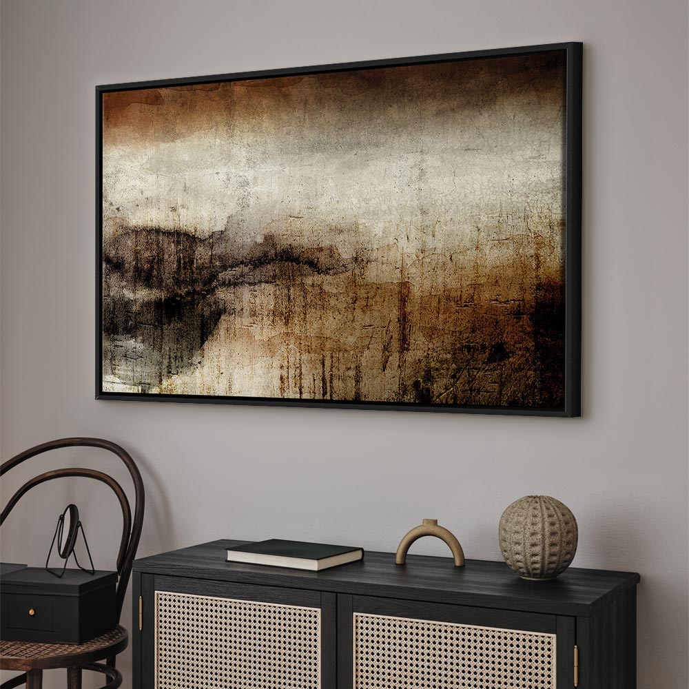 Damp Abstract Texture Wide Canvas Print