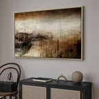 Damp Abstract Texture Wide Canvas Print