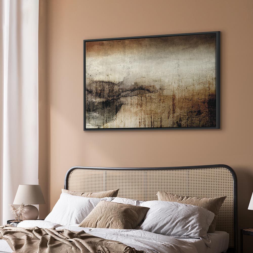 Damp Abstract Texture Wide Canvas Print