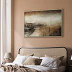 Damp Abstract Texture Wide Canvas Print