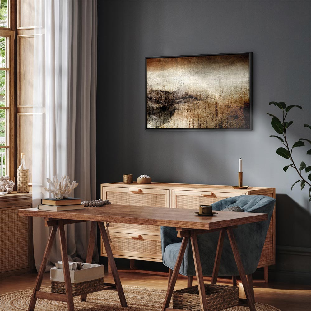 Damp Abstract Texture Wide Canvas Print