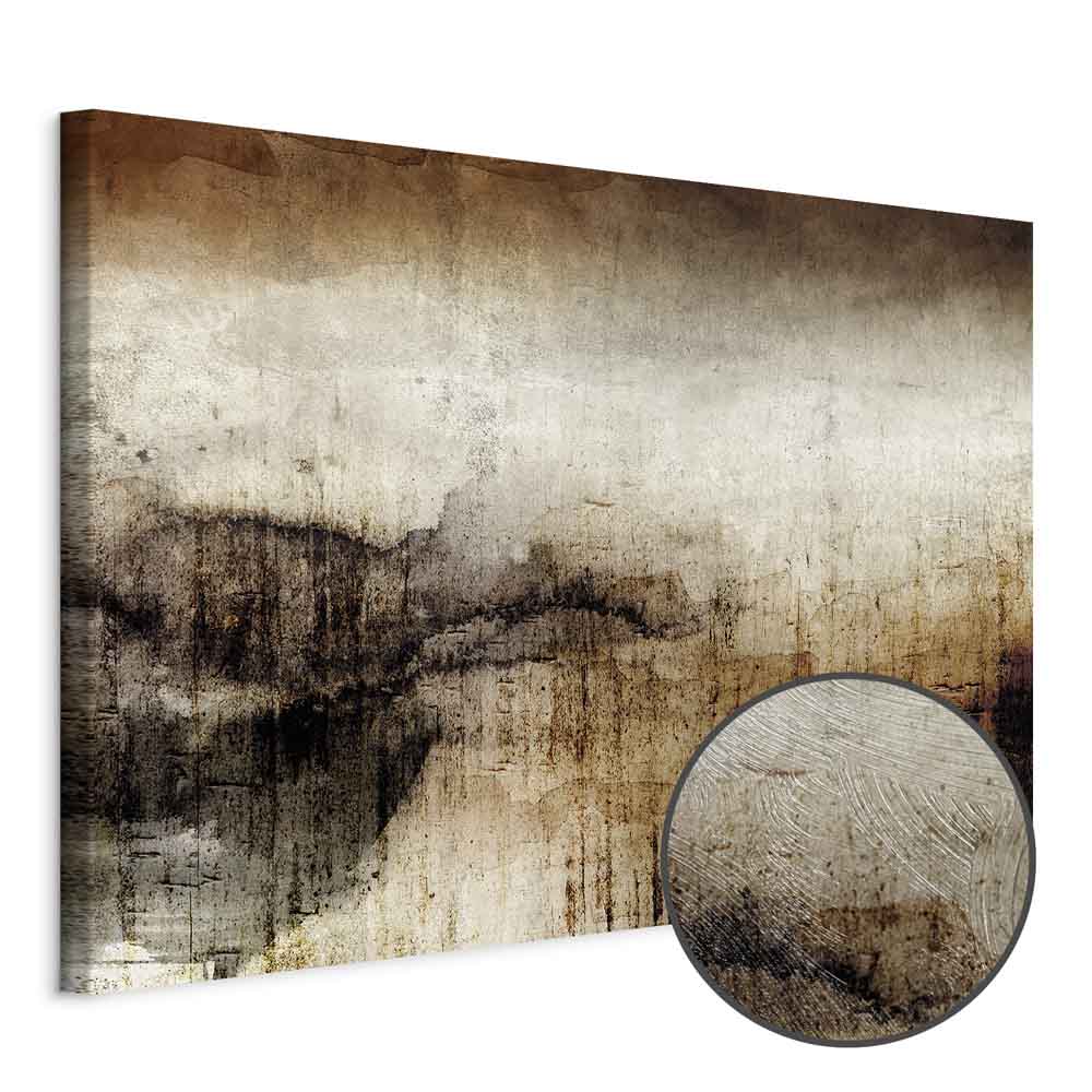 Damp Abstract Texture Wide Canvas Print