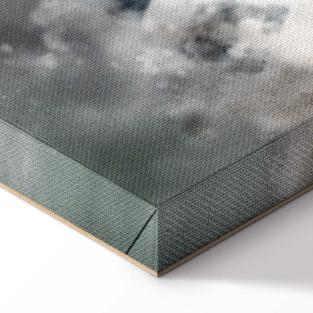 Abstract Stripes and Clouds Wide Canvas Print