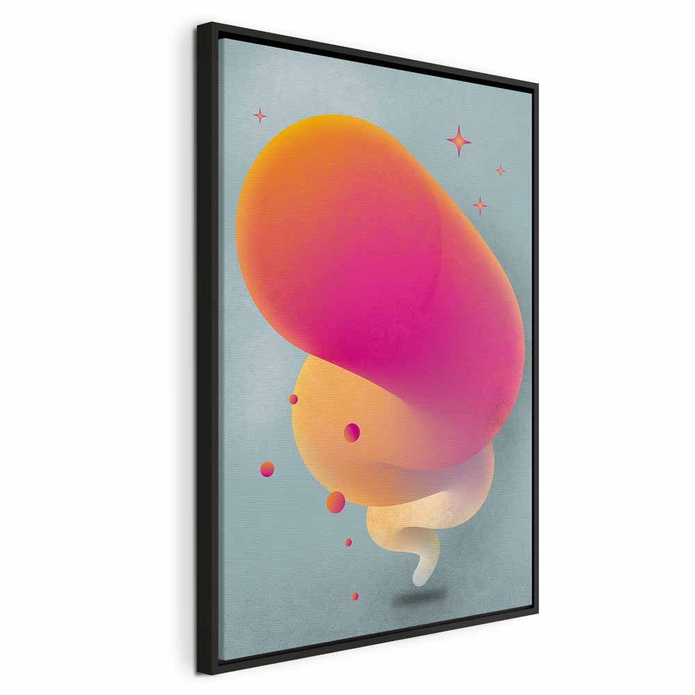 Pink Abstract Streak Vertical Canvas Print