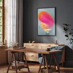 Pink Abstract Streak Vertical Canvas Print